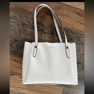 Nanette Lepore Brielle Solid Bag in a Bag Pearl Cream white Tote Shoulder Purse